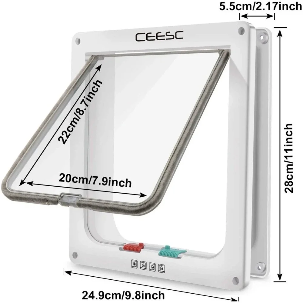 CEESC Extra Large Cat Door (Outer Size 11